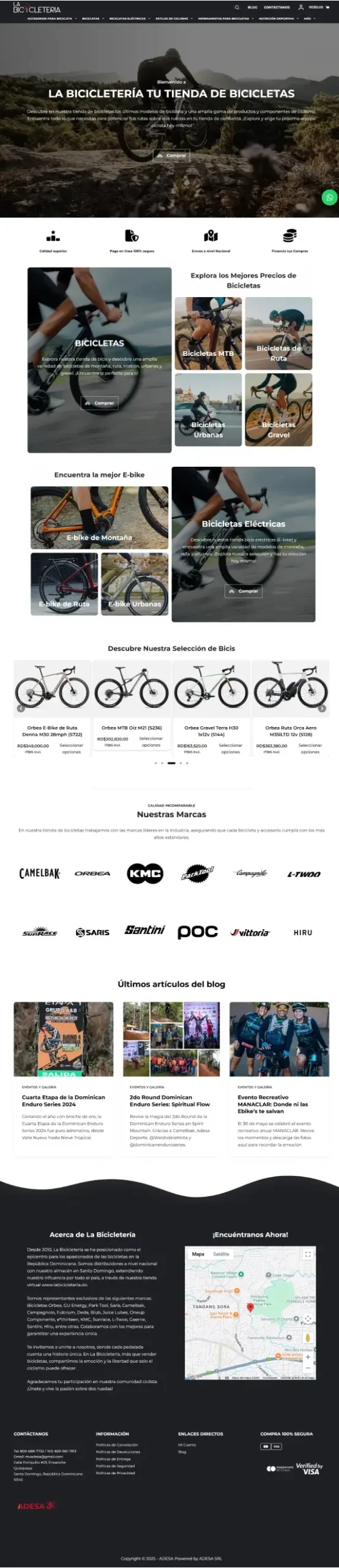 La Bicicleteria — E-Commerce