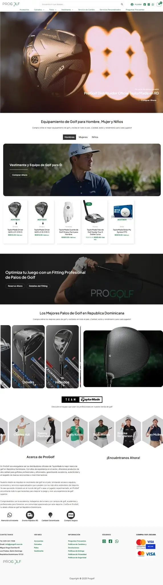 Progolf — E-Commerce